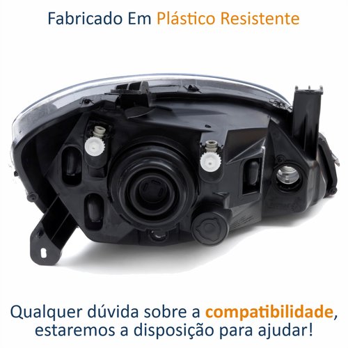 Farol Gm Prisma 2007 Até 2012 Original Arteb Máscara Negra Lado Esquerdo Motorista