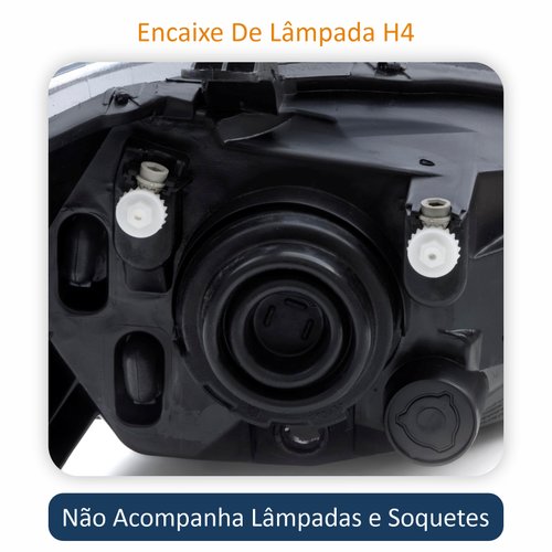 Farol Gm Prisma 2007 Até 2012 Original Arteb Máscara Negra Lado Esquerdo Motorista