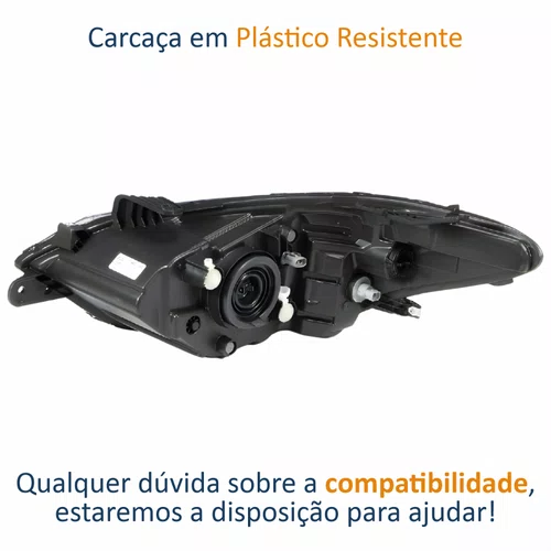 Farol Gm Prisma 2017 Até 2019 Com LED Lado Direito Passageiro