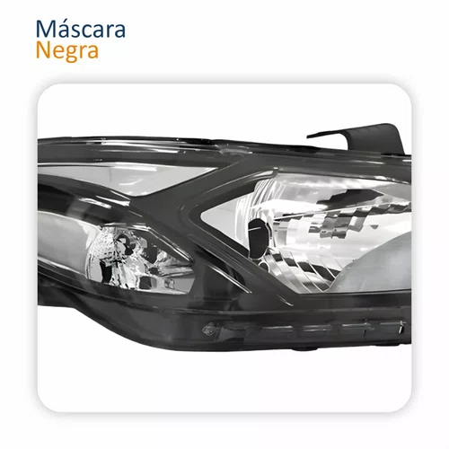 Farol Gm Prisma 2017 Até 2020 Máscara Negra Lado Direito Passageiro