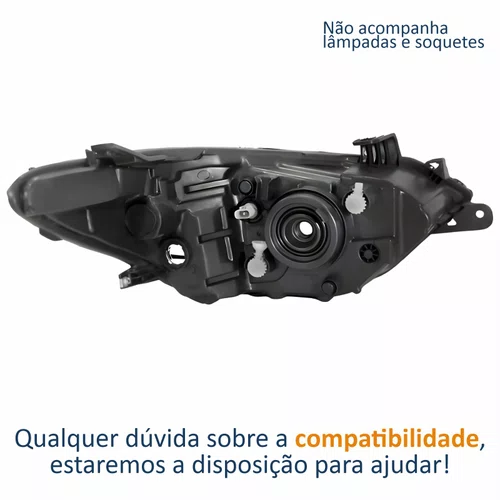 Farol Gm Prisma 2017 Até 2020 Máscara Negra Lado Esquerdo Motorista