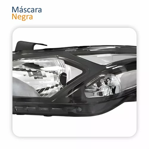 Farol Gm Prisma 2017 Até 2020 Máscara Negra Lado Esquerdo Motorista