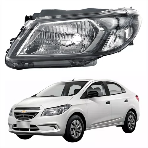 Farol Gm Prisma Joy 2017 até 2019 Original Fumê Lado Esquerdo Motorista