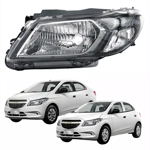 Farol Gm Prisma Onix 2013 até 2016 Prisma Joy Onix Joy 2017 até 2019 Fumê Lado Esquerdo Motorista