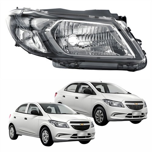 Farol Gm Prisma Onix 2013 até 2016 Prisma Joy Onix Joy 2017 até 2019 Original Arteb Fumê Lado Direito Passageiro