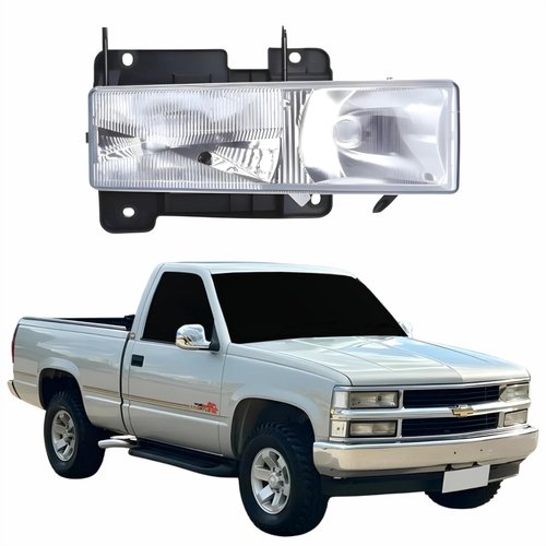 Farol Gm Silverado 1997 Até 2002 Lado Direito Passageiro