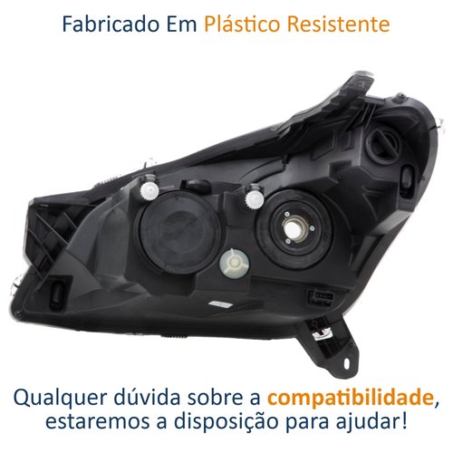 Farol Gm Vectra 2006 Até 2008 Original Arteb Máscara Cromada Lado Direito Passageiro