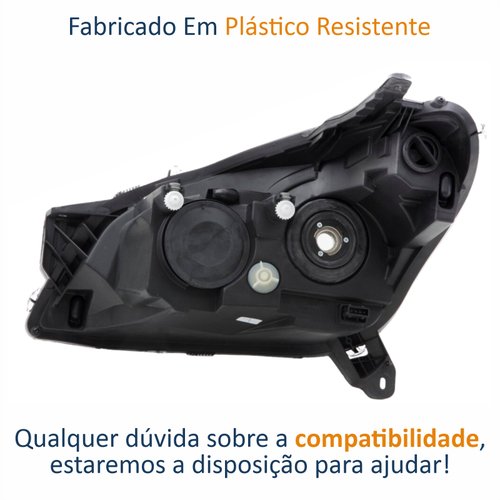 Farol Gm Vectra 2006 Até 2008 Original Arteb Máscara Negra Lado Direito Passageiro