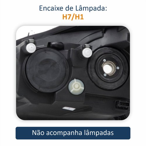 Farol Gm Vectra 2006 Até 2008 Original Arteb Máscara Negra Lado Direito Passageiro