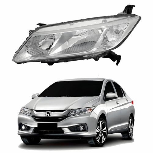 Farol Honda City 2014 2015 2016 2017 Mascara Cromada Lado Esquerdo Motorista