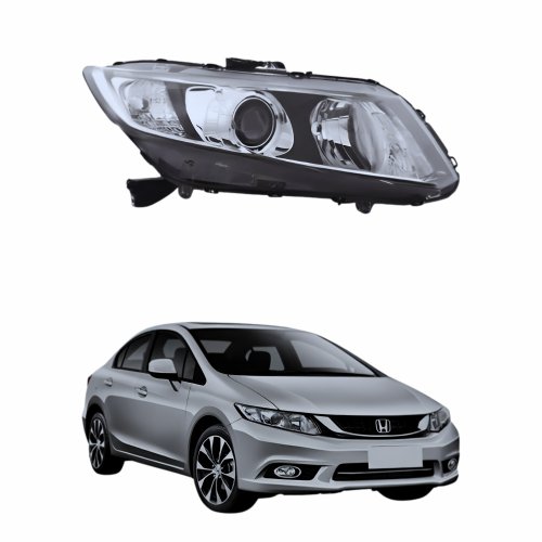 Farol Honda Civic 2012 2013 2014 2015 Lado Direito Passageiro