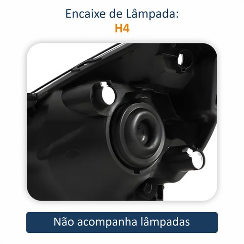 Farol Honda Fit 2003 2004 2005 2006 2007 2008 Máscara Negra Lado Direito Passageiro