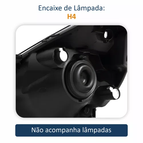 Farol Honda Fit 2003 Até 2008 Máscara Negra Lado Direito Passageiro