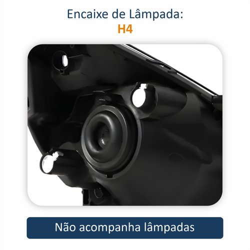 Farol Honda Fit 2003 Até 2008 Máscara Negra Lado Esquerdo Motorista
