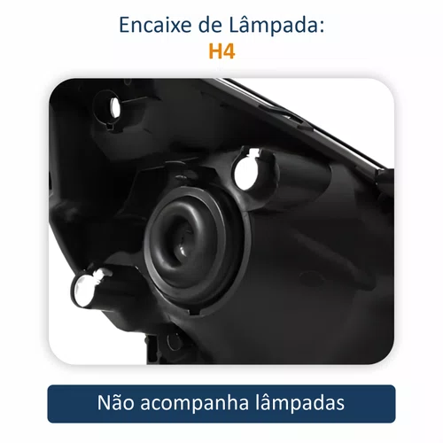 Farol Honda Fit 2003 Até 2008 Máscara Negra Lado Esquerdo Motorista