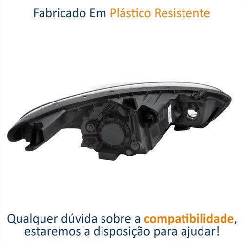 Farol Hyundai Hb20 2012 Até 2019 Original Arteb Máscara Cromada Lado Esquerdo Motorista