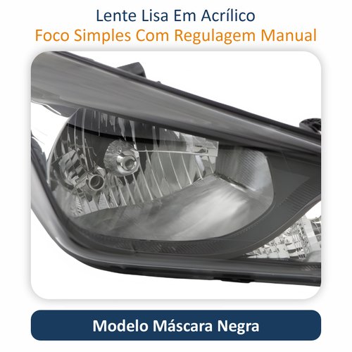 Farol Hyundai Hb20 2012 Até 2019 Original Arteb Máscara Negra Lado Direito Passageiro