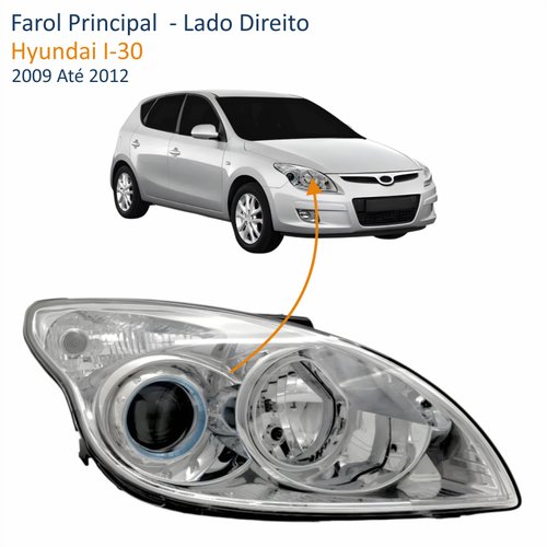 Farol Hyundai I-30 2009 Até 2012 Lado Direito Passageiro
