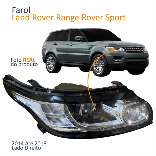 Farol Principal Land Rover Ranger Rover Sport 2014 Até 2018 Com Xenon Lado Direito Passageiro