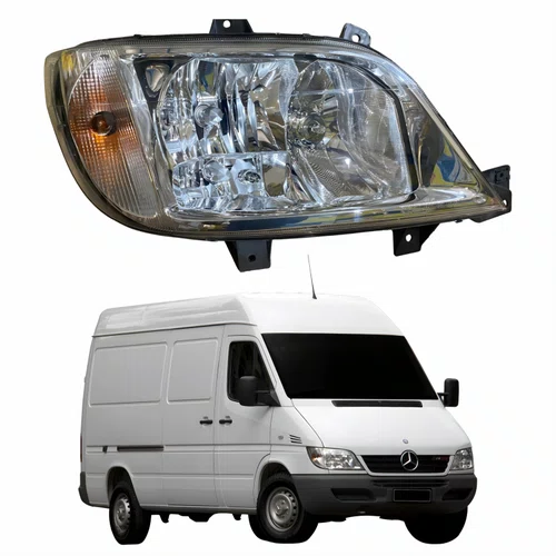 Farol Principal MB Sprinter 2002 2003 2004 2005 2006 Com Antineblina Lado Direito Passageiro