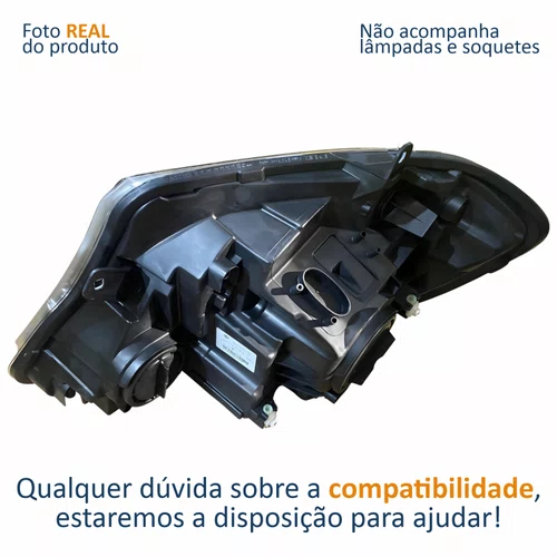 Farol Principal MB Sprinter 2013 Até 2021 Máscara Negra Lado Direito Passageiro