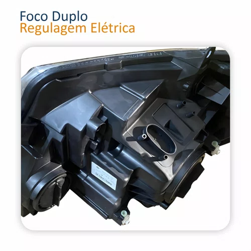 Farol Principal MB Sprinter 2013 Até 2021 Máscara Negra Lado Direito Passageiro