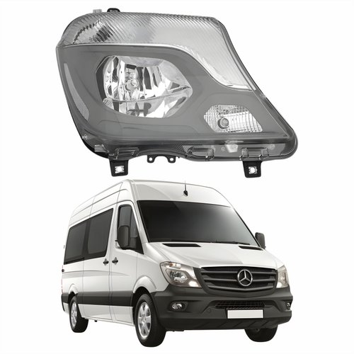 Farol Principal Mb Sprinter 2017 2018 2019 Elétrico Com Motor Lado Direito Passageiro