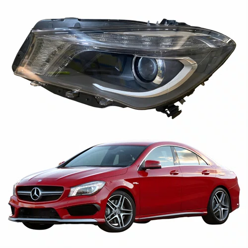 Farol Principal MB Cla 2014 Até 2017 Bi-Xenon Com Led Máscara Negra Lado Esquerdo Motorista
