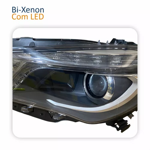 Farol Principal MB Cla 2014 Até 2017 Bi-Xenon Com Led Máscara Negra Lado Esquerdo Motorista