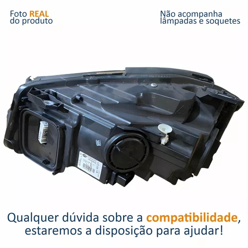 Farol Principal MB Classe A 2012 Até 2017 Bi-Xenon Com Led Máscara Negra Lado Direito Passageiro