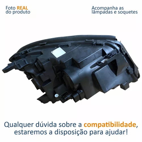 Farol Principal MB Gla 2015 2016 2017 2018 Com Lâmpadas Lado Esquerdo Motorista