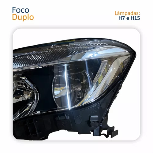 Farol Principal MB Gla 2015 2016 2017 2018 Com Lâmpadas Lado Esquerdo Motorista