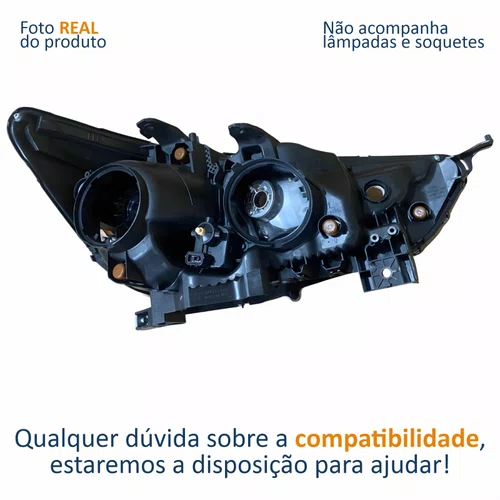 Farol Principal Mitsubishi Asx 2010 Até 2016 Máscara Cromada Lado Esquerdo Motorista