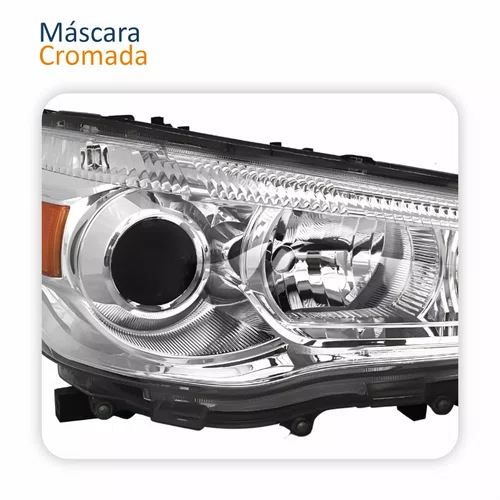 Farol Principal Mitsubishi Asx 2010 Até 2016 Máscara Cromada Lado Direito Passageiro