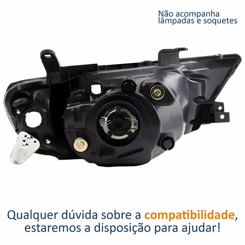 Farol Principal Mitsubishi L200 Triton 2008 2009 2010 2011 2012 2013 2014 2015 2016 2017 Pisca Cristal Lado Esquerdo Motorista