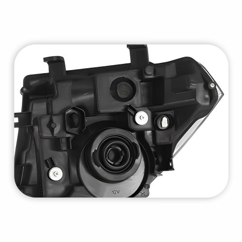 Farol Nissan Frontier 2008 2009 2010 2011 2012 2013 2014 2015 2016 Máscara Ara Negra Lado Direito Passageiro