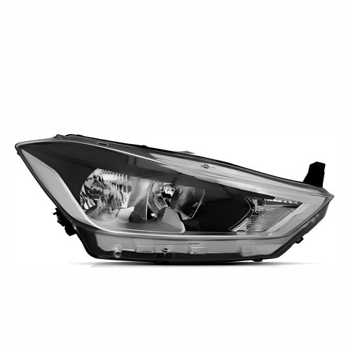 Farol Nissan Kicks 2017 2018 2019 2020 2021 Com Motor Sem Projetor Sem Led Mascara Cromada Lado Direito Passageiro