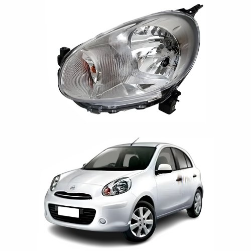 Farol Nissan March 2011 2012 2013 2014 Lado Esquerdo Motorista