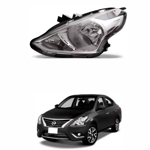 Farol Nissan Versa 2015 2016 2017 2018 2019 Mascara Cromada Lado Esquerdo Motorista Farol Nissan Versa 2015 2016 2017 2018 2019 Mascara Cromada Lado Esquerdo Motorista