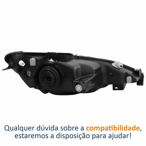 Farol Peugeot 206 2004 Até 2009 Simples Lado Esquerdo Motorista