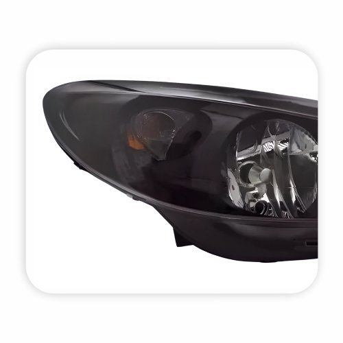 Farol Peugeot 207 2009 Até 2014 Máscara Negra Lado Direito Passageiro