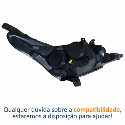 Farol Principal Fiat Cronos 2024 2025 Máscara Negra Com Drl Lado Esquerdo Motorista