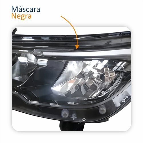 Farol Principal Fiat Cronos 2024 2025 Máscara Negra Com Drl Lado Esquerdo Motorista
