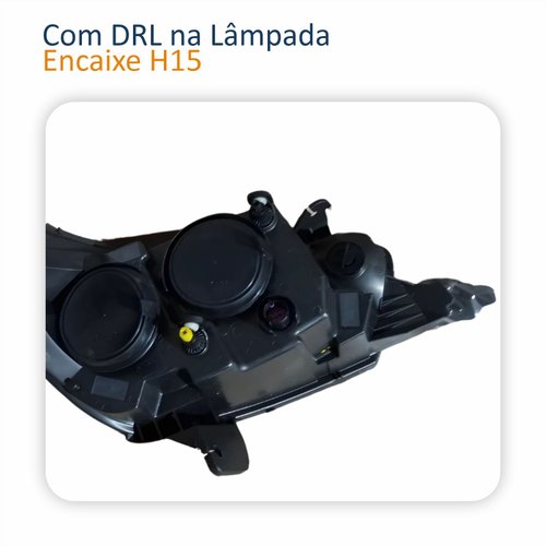 Farol Principal Fiat Cronos 2024 2025 Máscara Negra Com Drl Lado Esquerdo Motorista