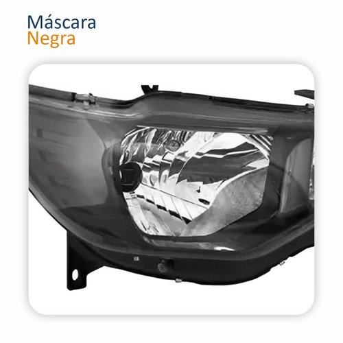Farol Principal Fiat Mobi 2017 Até 2024 Máscara Negra Lado Direito Passageiro
