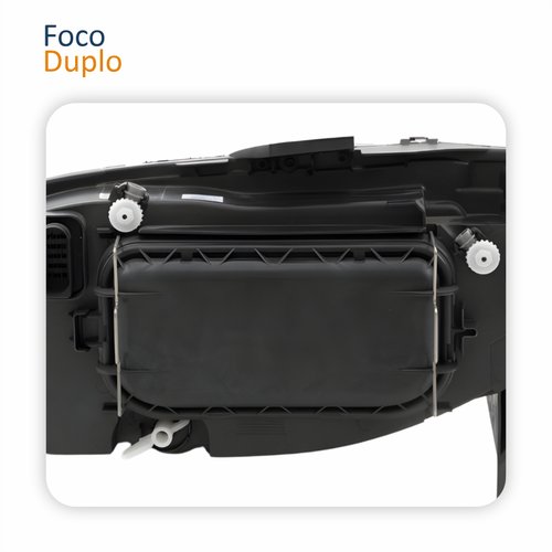 Farol Principal Fiat Palio 2004 Até 2014 Máscara Cromada Anel Negro Lado Direito Passageiro