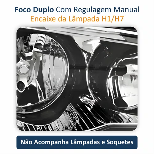 Farol Principal Fiat Siena 2004 Até 2007 Máscara Cromada Anel Negro Lado Direito Passageiro
