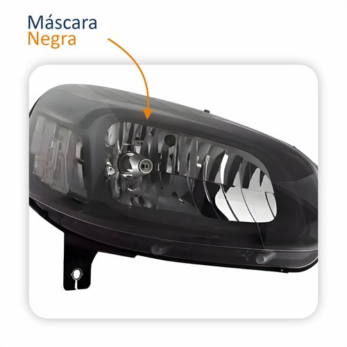 Farol Principal Fiat Uno Vivace 2015 Até 2021 Máscara Negra Lado Direito Passageiro