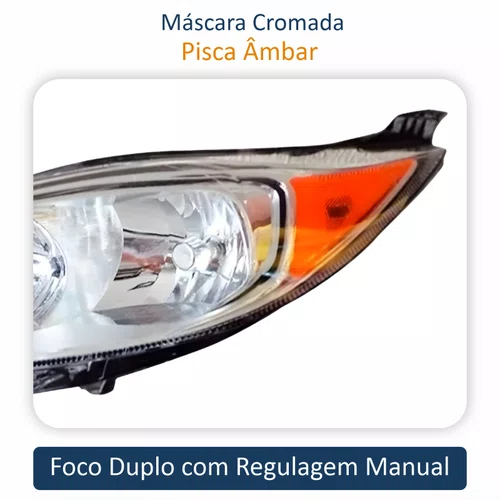 Farol Principal Ford New Fiesta Mexicano 2013 Até 2017 Pisca Âmbar Lado Esquerdo Motorista