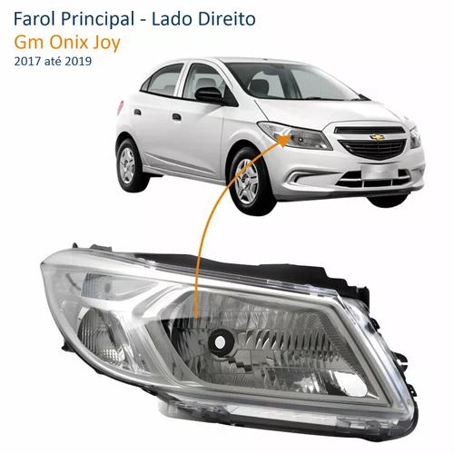 Farol Principal Gm Onix Joy 2017 até 2019 Lado Direito Passageiro